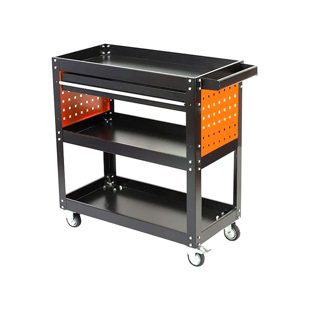 Carro Porta Herramientas de 3 Niveles con Gabinete