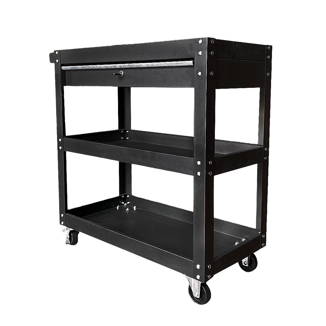 Carro Porta Herramientas de 3 Niveles con Gabinete