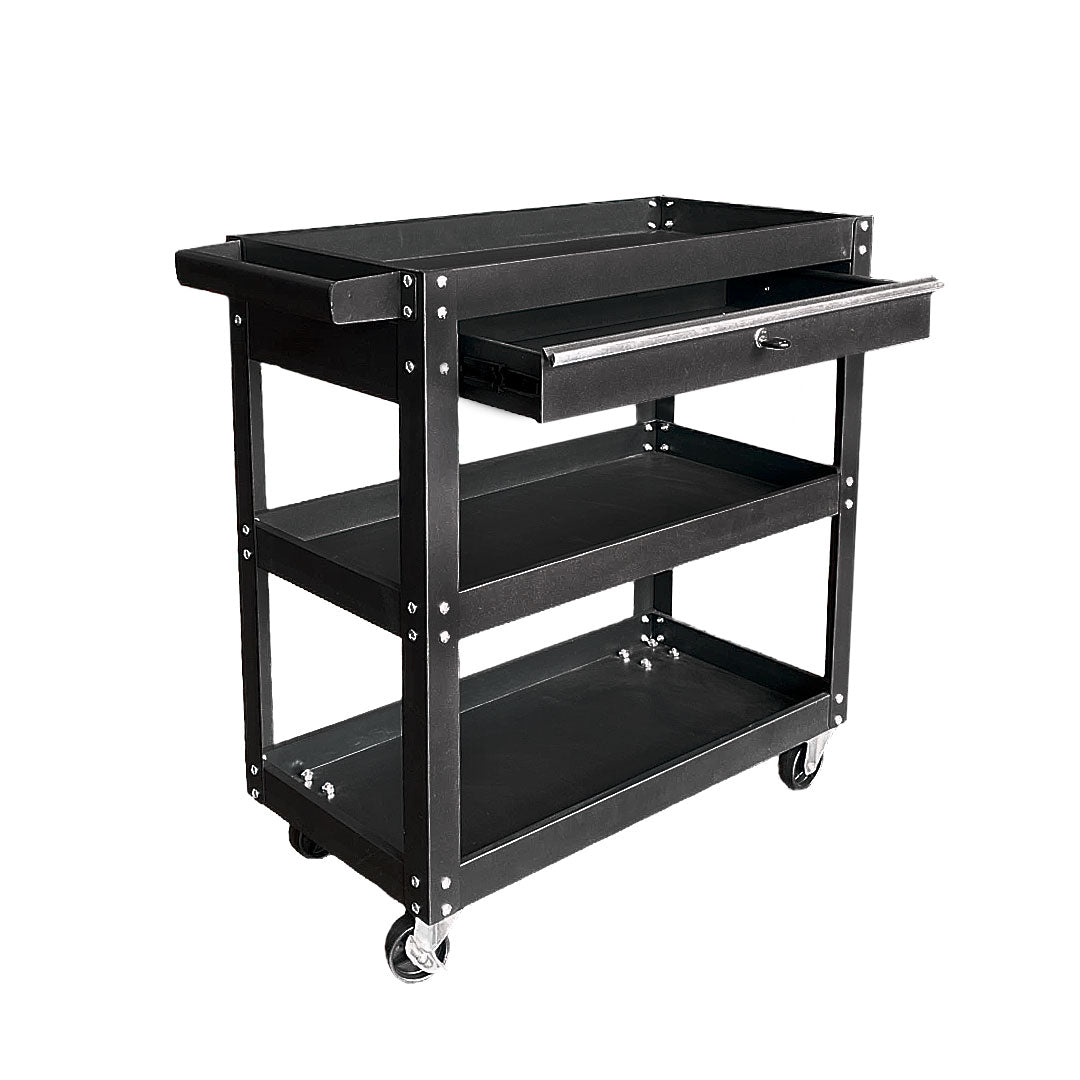 Carro Porta Herramientas de 3 Niveles con Gabinete