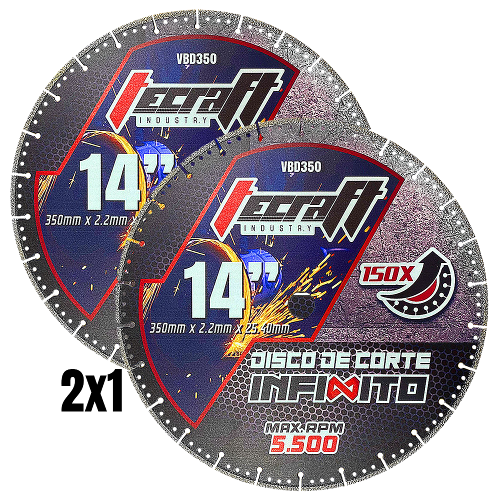 2X1 Disco de corte infinito 14" para metal