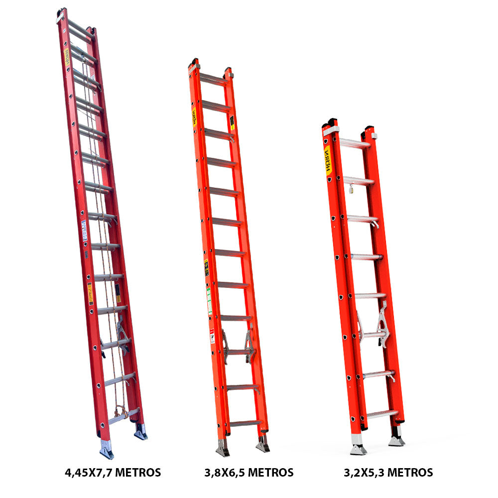 Escalera Extensible de Fibra de Vidrio