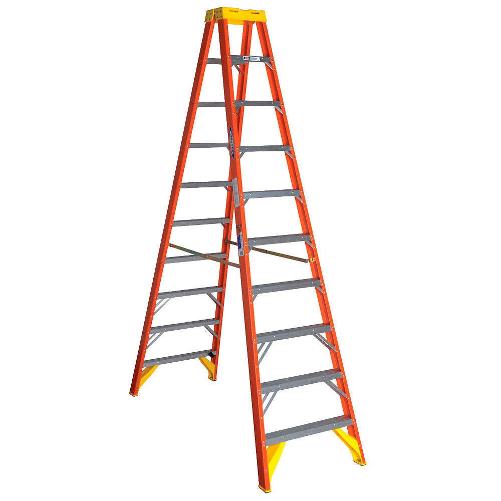 Escalera de fibra de vidrio en forma de A