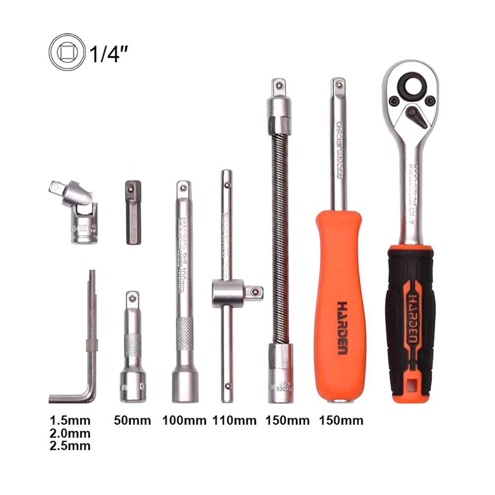 Juego de copas 46 piezas 1/4"