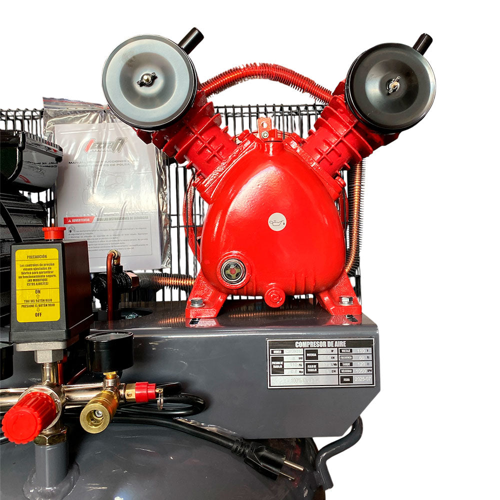 Compresor Vertical de Polea 120L 2 HP 110v