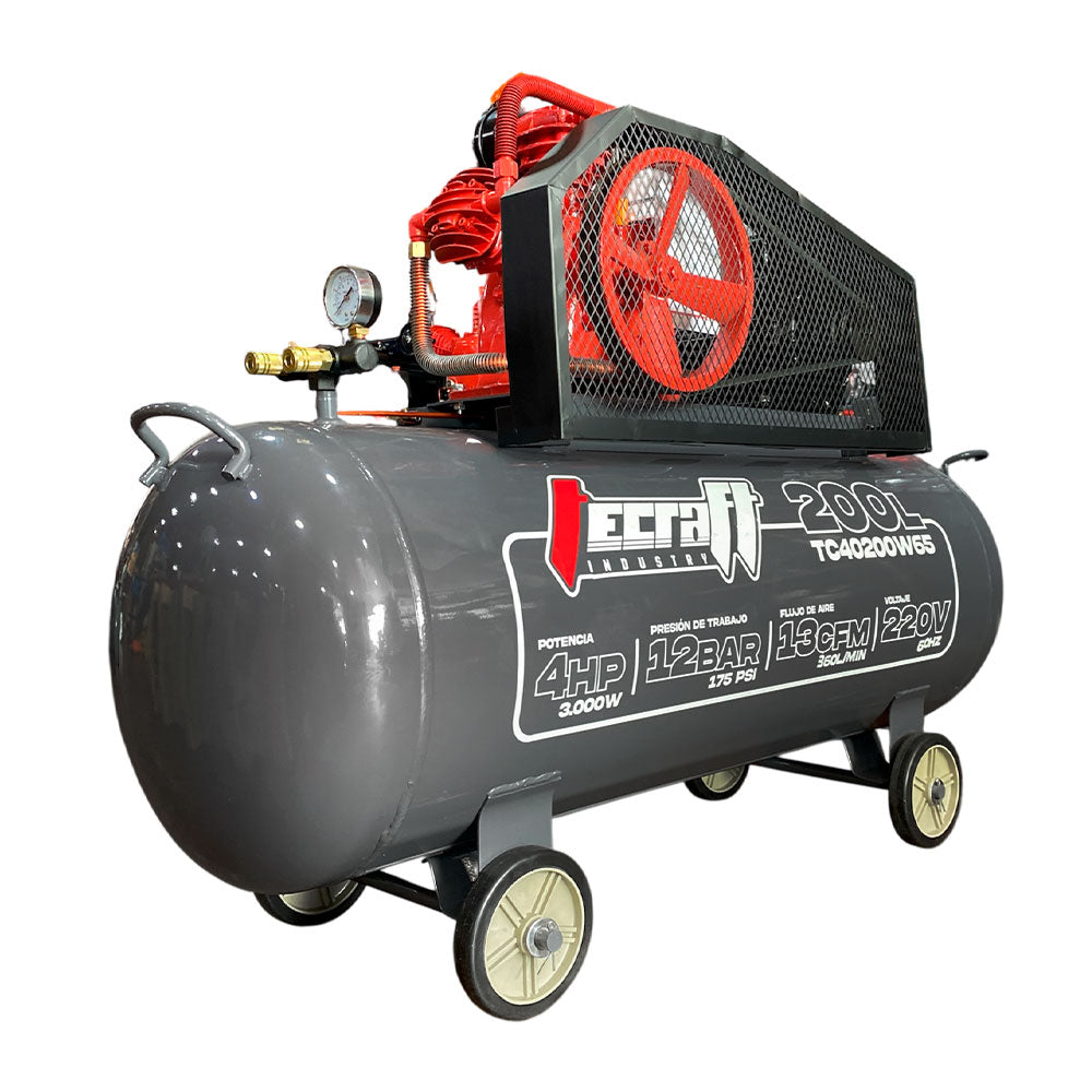 Compresor de Polea 200L 4 HP 220v