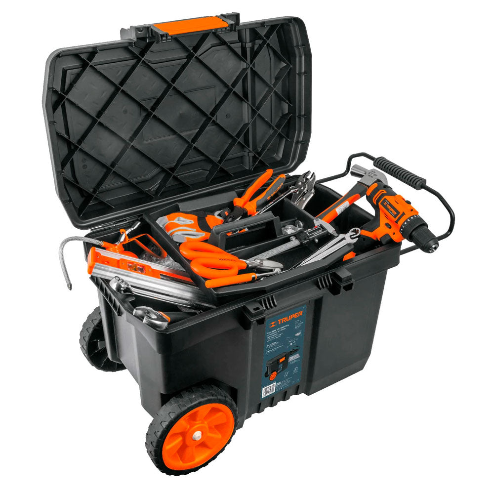 Caja de herramienta plástica de 23" con ruedas