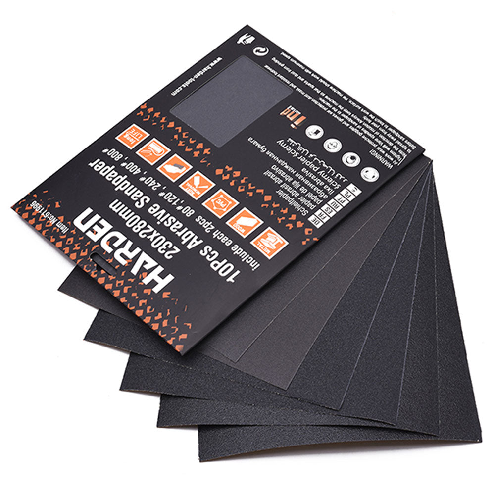 Lija de papel para metal 10 piezas