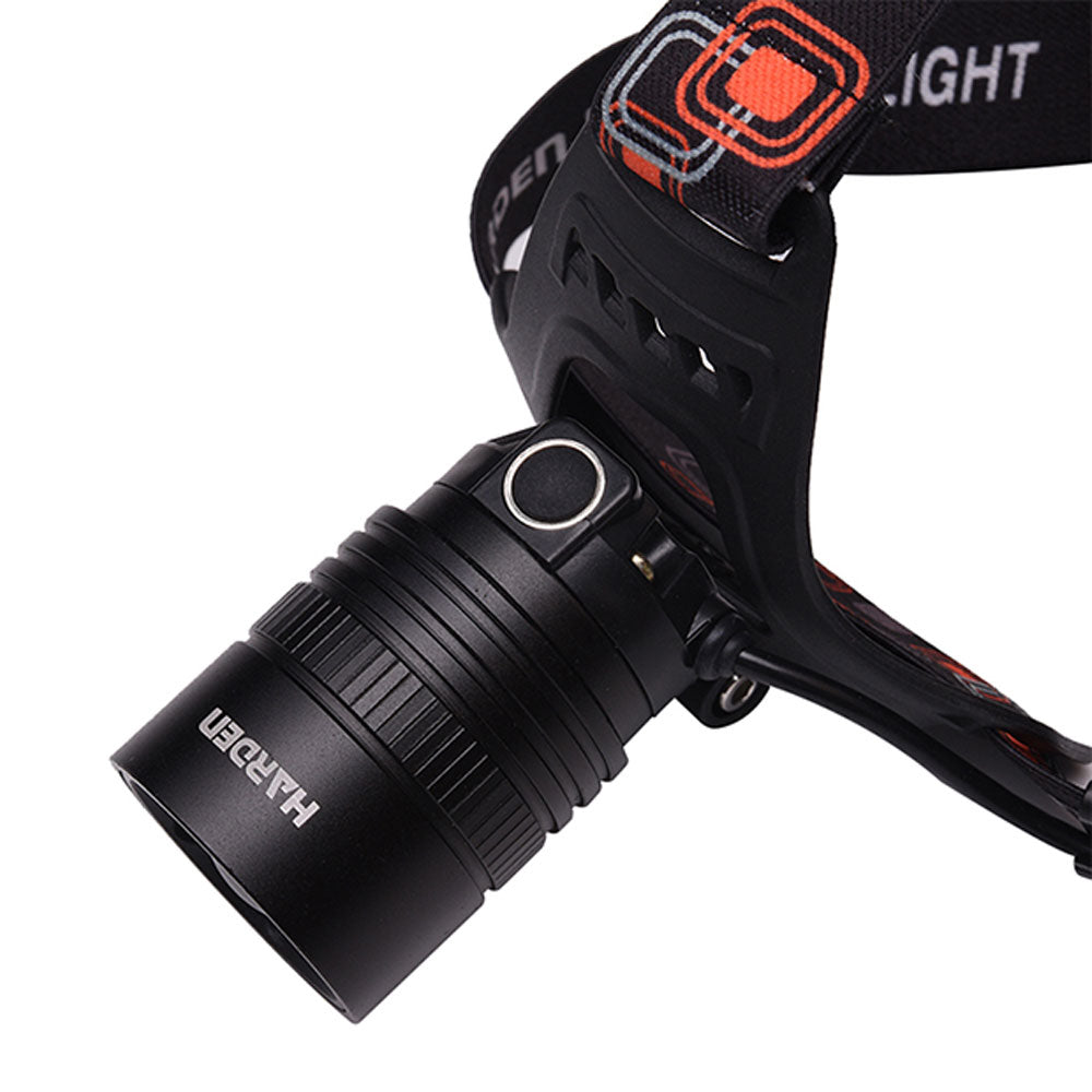 Linterna LED recargable tipo minero