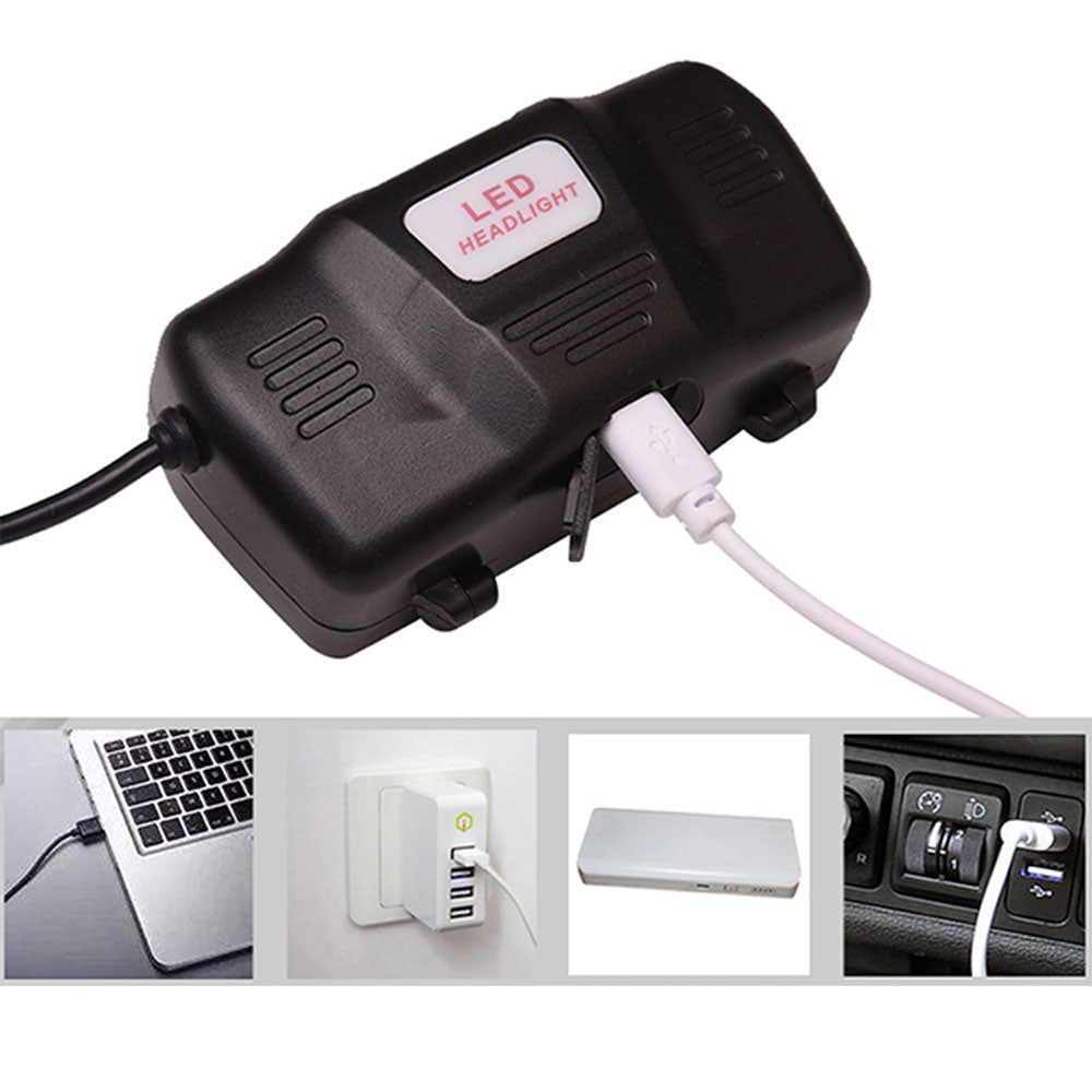 Linterna LED recargable tipo minero
