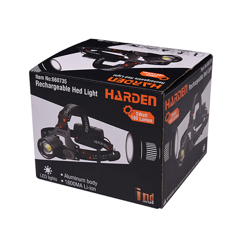 Linterna LED recargable tipo minero