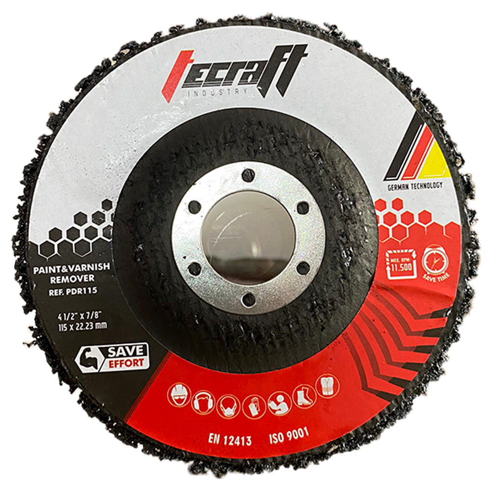 Disco para retirar óxido y pintura 4.1/2" Tecraft Industry