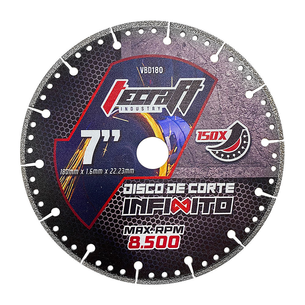 2X1 Disco de corte infinito 7" para metal