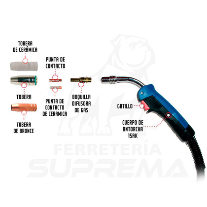 Consumibles para Antorcha MIG 15AK