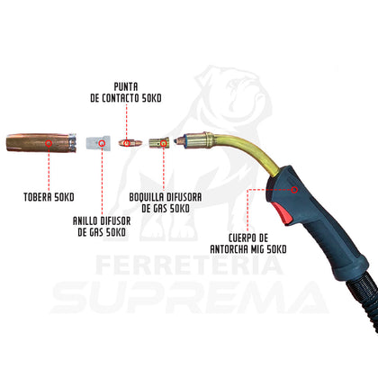 Consumibles para Antorcha MIG 50KD