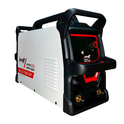 Soldador inversor profesional de proceso MMA/TIG LIFT de 160 amperios con conexión a 110/220V bifásico marca Tecraft Industry de tecnología alemana.