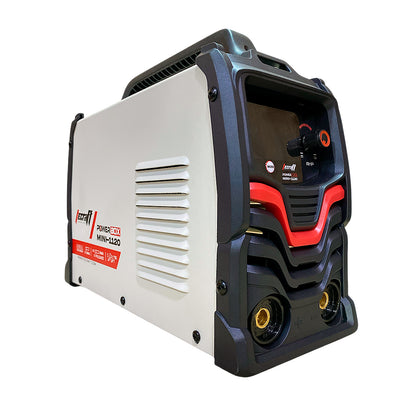 Soldador inversor profesional de proceso MMA/TIG LIFT de 120 amperios con conexión a 110/220V bifásico marca Tecraft Industry de tecnología alemana.