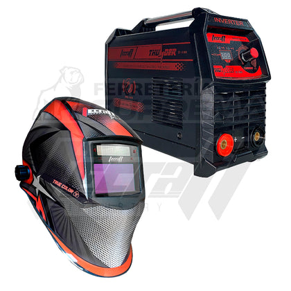 Combo de soldador inversor proceso MMA/TIG LIFT de 180Ah 110V/220V + Careta fotosensible True Color GRATIS