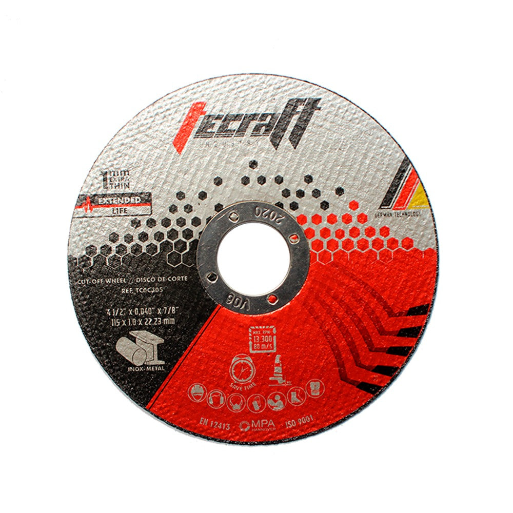 Disco de Corte 4.1/2"X1mm Metal/Inox