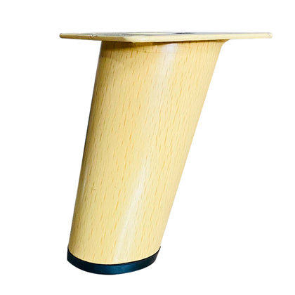 Pata metálica para mueble con apariencia madera ideal para utilizar en muebles de hogar, de exhibición y de oficinas. 