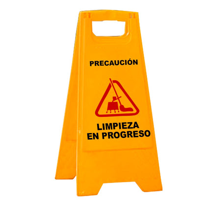 Señal de advertencia LIMPIEZA EN PROGRESO