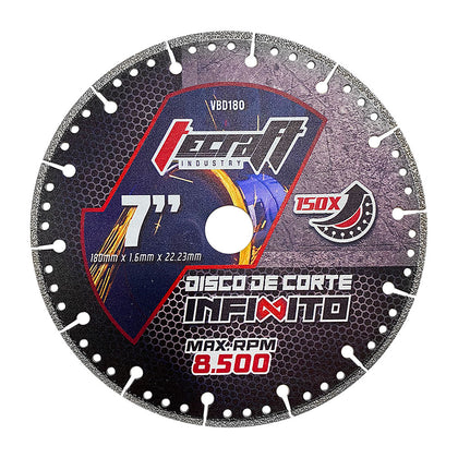 Disco diamantado segmentado de corte para metal en 7